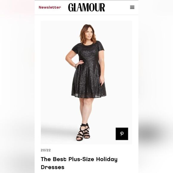 NEW Torrid black sequin cap sleeve back cutout fit and flare‎ holiday dress 12 - Picture 12 of 12